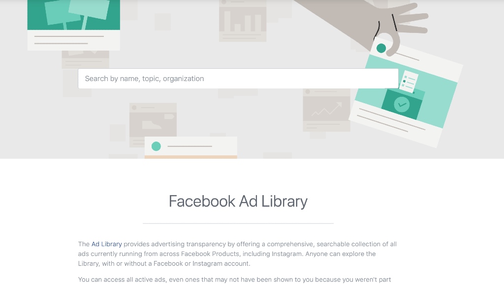 quảng cáo facebook - ads library